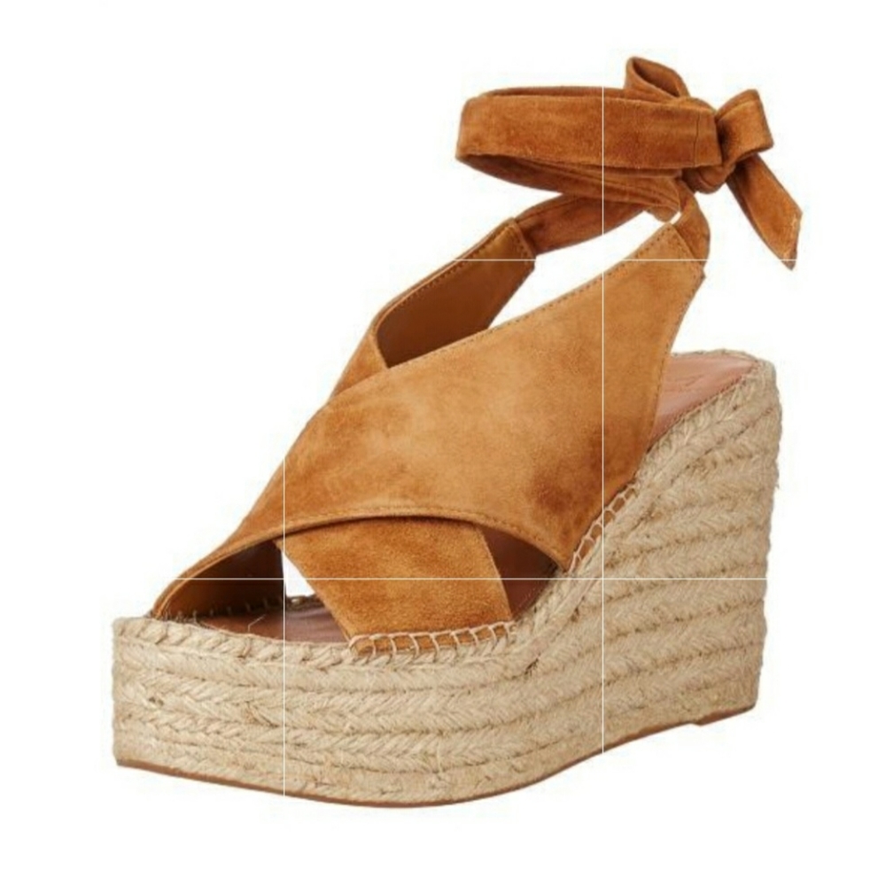 Marc Fisher Andira leather espadrille wedge 5 1/2